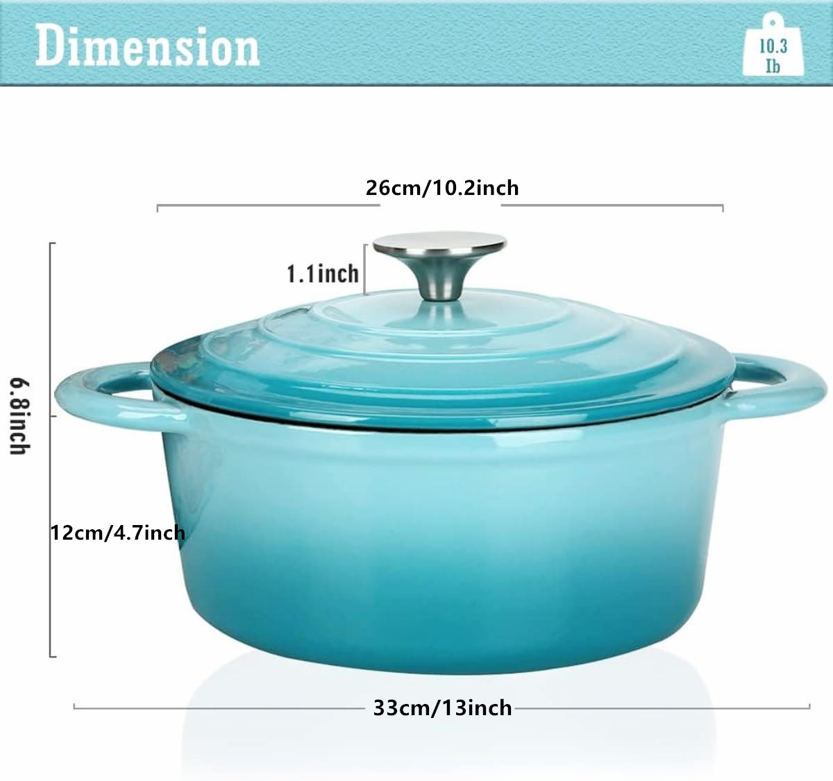 Four hollandais en fonte émail - Dutch Oven Enamel avis et prix