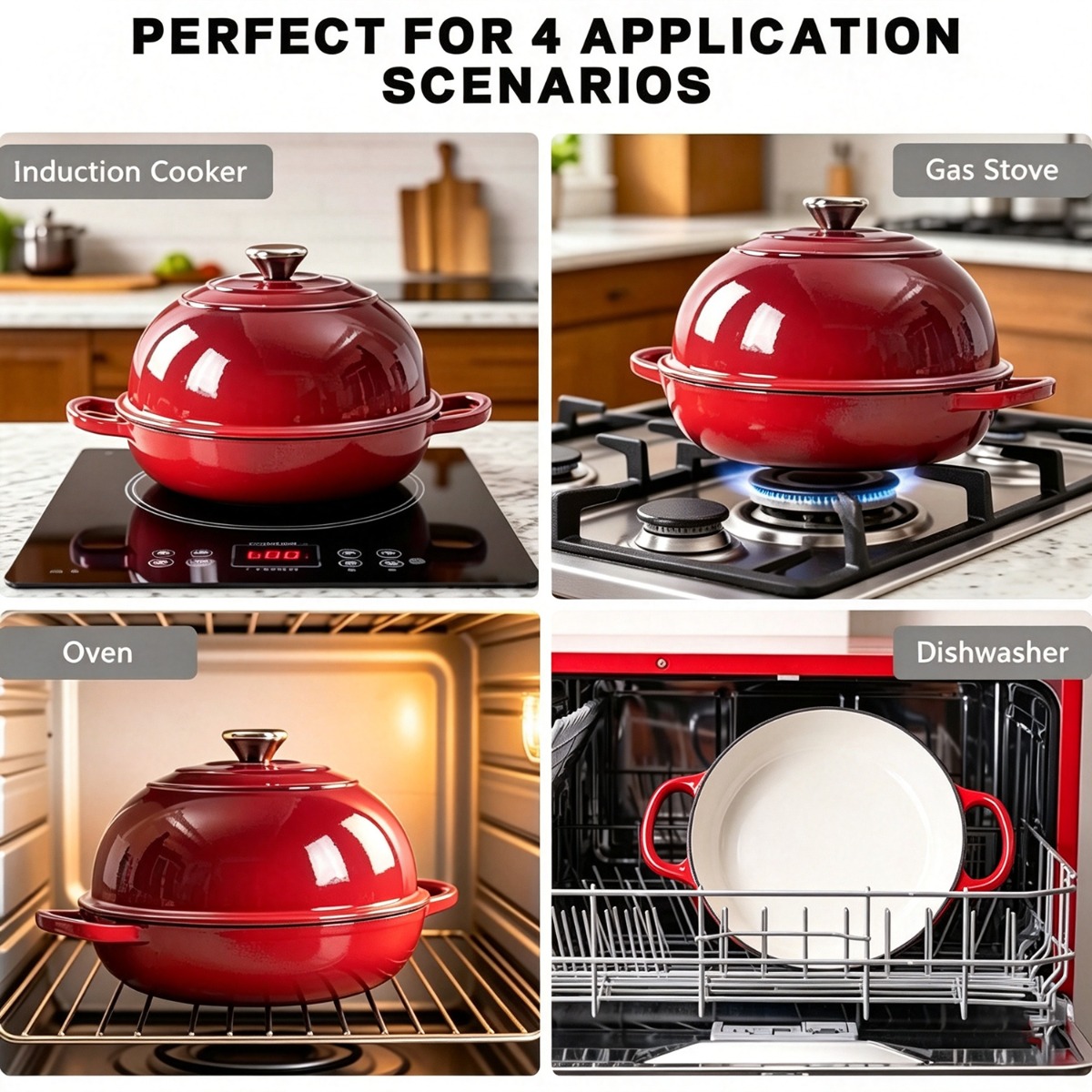 Cocotte en fonte émaillée de 9 - Dutch Oven Enamel avis et prix