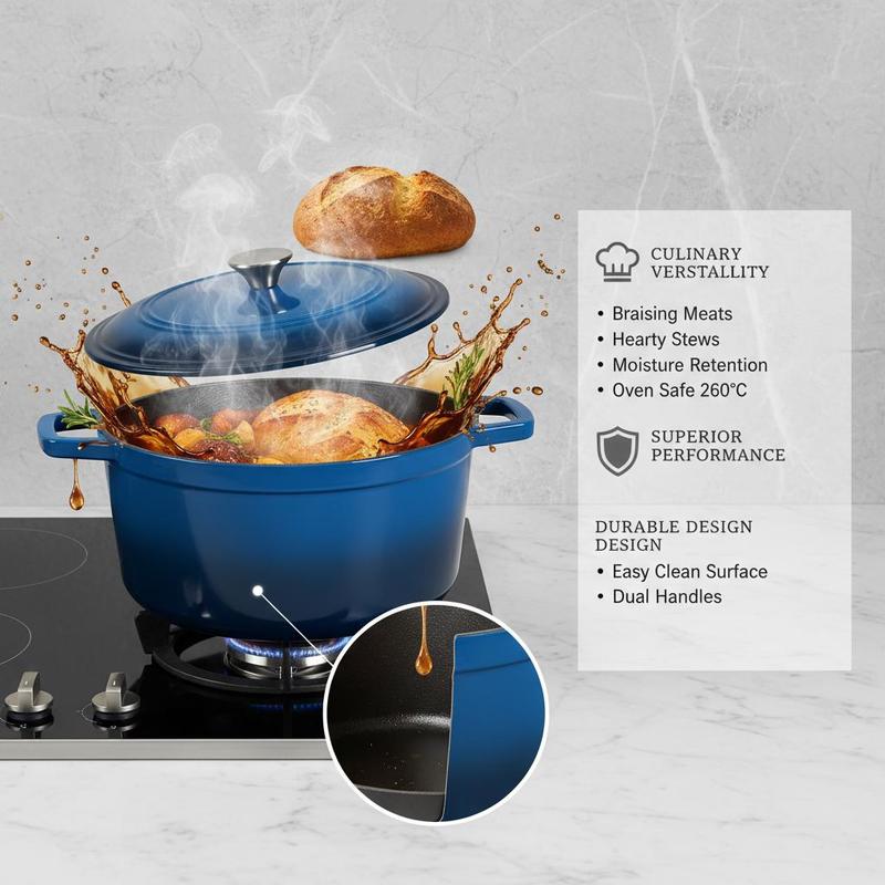 Cocotte en fonte émaillée, 6 q - Dutch Oven Enamel avis et prix