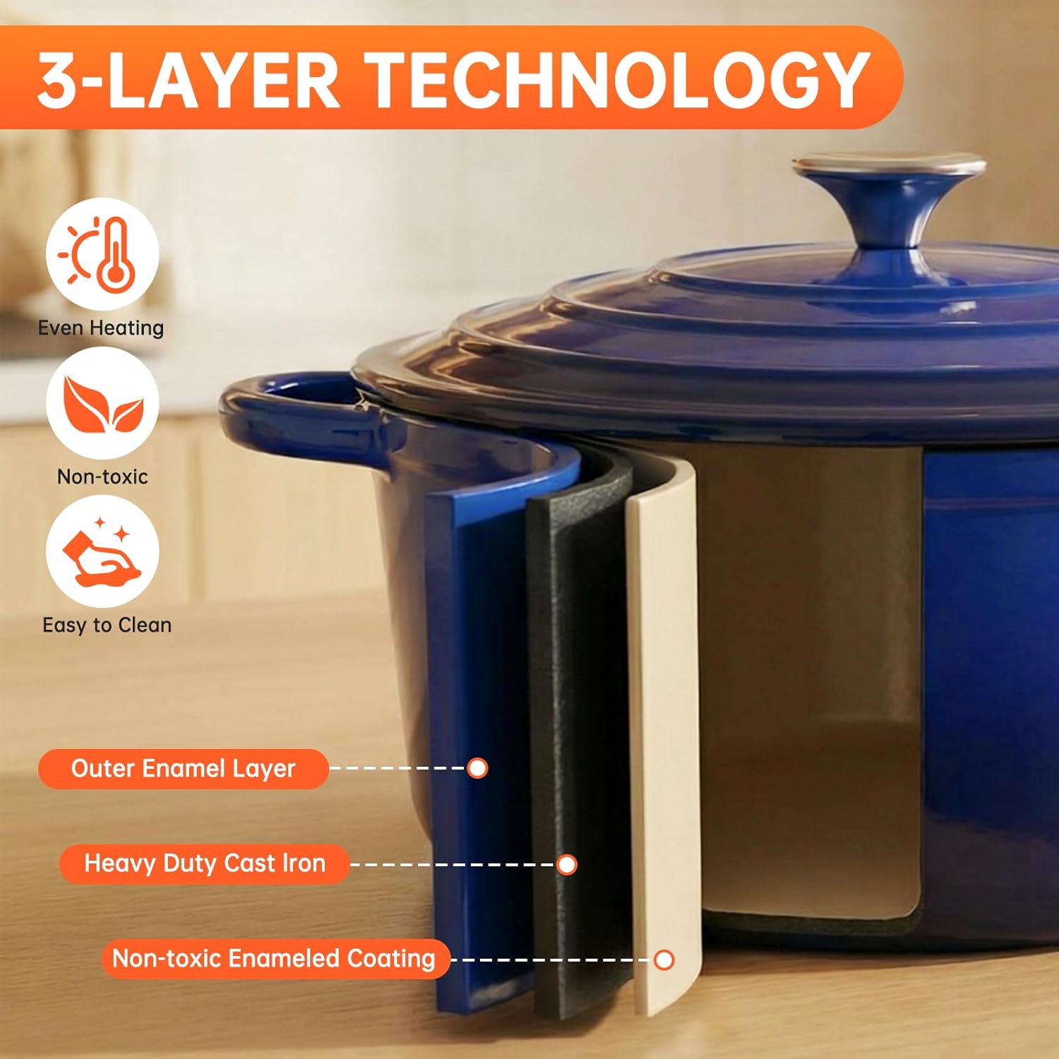 Ensemble de casseroles en font - Dutch Oven Enamel avis et prix