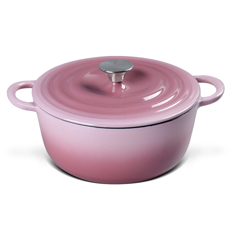 Cocotte en fonte émaillée rose - Dutch Oven Enamel avis et prix